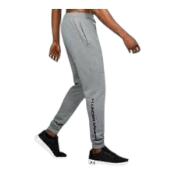 Under Armour Rival Loose Fit Fleece Joggers~Size M~Grey Coldgear Athletic Pants - Picture 2 of 9